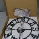 LEIKE Large Wall Clocks,Silent,Non Ticking,Battery Operated Rustic Round Modern Big Metal Wall Clock for Living Room, Bedroom,Kitchen,Farmhouse,Office,Home Decor-16 Inch(Black-Arabic Number)