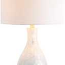 JONATHAN Y JYL1058A Josephine 26.5" Seashell LED Table Lamp Coastal Contemporary Bedside Desk Nightstand Lamp for Bedroom Living Room Office College Bookcase LED Bulb Included, White