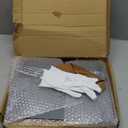 MMA Glove Display Case with Mirror Back, 2 Glove Holder, Acrylic Kickboxing Sparring Glove Half Finger Boxing Glove Display Case with Solid Base Stand, Watch The Video to Assemble