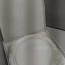 Eaoundm 13.1 x 14.8 inchs Decorative Wall Mirror, Vintage Hanging Mirrors for Bedroom Living-Room Dresser Decor Oval (White)