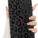 Lovmooful Compatible for iPhone 7Plus/8Plus Case Cute Cool Leopard Print Black Design for Girls Women Soft TPU Shockproof Protective Girly for iPhone 7Plus/8Plus-Leopard Print