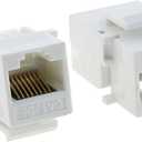 10PCS Cat5e Tool Free Keystone Jack Connector Adapters RJ45 Cable Network Information Panel