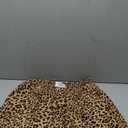 Women's Letter Leopard Print Straight Leg Pants Elastic Waist Y2K Trousers Bottoms with Pockets (Large, Khaki)