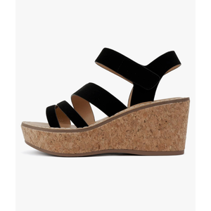 Soda “Sheet” ~ Women Round Toe Multi Strap Wedge Sandal, 7,5