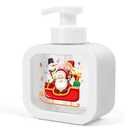 Santa Claus Christmas - Festive Design Foaming Soap Dispenser, Festive Gift for Buyers - Moisturizing Hand Soap Pump Bottle, Cute Soap Dispenser for Kitchen Sink and Bathroom (White)