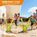 Cactus 4-in-1 Musical Jumping Toys Set with Ring Toss, Stomping Rocket Launcher and Baseball Game, Fun Indoor and Outdoor Toys for Active Play Sports Toy for Kids Ages 3 4 5 6 7 8+ Boys & Girls.