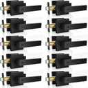 10 Pack Modern Black Door Handles Privacy Door Levers Black Door Knobs Interior Heavy Duty Reversible Door Locks Keyless Square Interior Door Handle