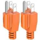 2 x Mellbree Neutral Ground Bonding Plug, 2Packs for Floating Neutral Systems with Surge Protection, 16A for Portable Inverter Generator & RV Camping, Solve Open Ground Warning