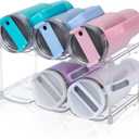 Stackable Water Bottle Organizer for Stanley 40 oz Tumbler, Water Bottle Holder for Cabinet, Pantry Kitchen Organizers and Storage for Stanley Cup Accessories, Tumbler Organizer and Wine Rack, 2Pack (SPO-JM-2Pack)