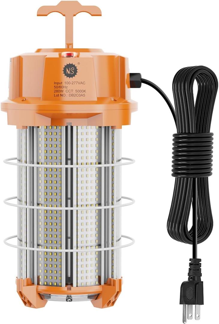 NS 280W LED Work Light 42,000 Lumens 5000K Construction High Lumens Super Bright Durable Temporary Job Site Lighting