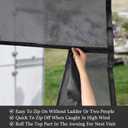 RV Awning Sun Shade Screen with Zipper 9' x 17'(Fit for 18' Awning), Black Mesh RV Awning Shade Screen with Zipper Trailer Camper Awning Screen UV Blocker Complete Kits
