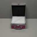 Relavel Makeup Bag with LED Mirror, Makeup Box Travel Train Case with Rechargeable Lighted Mirror, Cosmetic Brush Organizer Storage for Makeup Artists Gifts for Women and Girls, Hot Pink Shining Star (Small)