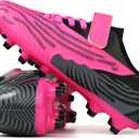 brooman Kids Firm Ground Soccer Cleats Boys Girls Athletic Football Shoes