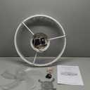 LEDIARY 20" Modern Ceiling Fans with Lights and Remote, Dimmable Low Profile Ceiling Fan, Flush Mount Ceiling Fan, Stepless Color Temperature Change and 6 Speeds - White