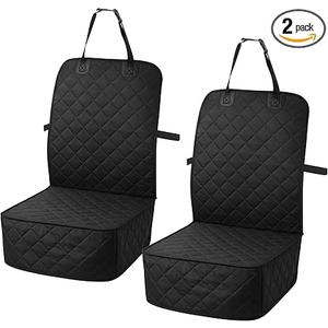 Pack Dog Car Seat Cover, Waterproof 600D Oxford Pet Car Front Seat Protector with Side Flaps, Nonslip ScratchProof Captain Chair Seats Cover for Cars Trucks SUVs, Standard Size