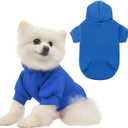 KOOLTAIL Dog Hoodie for Large Medium Small Dogs,Soft and Warm Pet Sweater with Leash Hole and Pocket Boy Girl,Puppy Fall Winter Jacket Clothes,French Pitbull Cold Weather Coat Sweatshirt,Blue S
