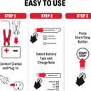 Schumacher Electric 15A Car Battery Charger and Maintainer, 4-in-1 Solution, for 6V/12V Power Sport, Automotive, and Marine Batteries, SC1280
