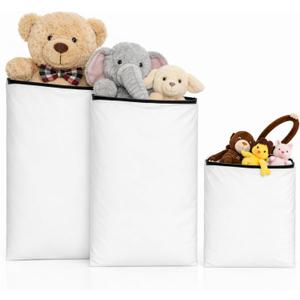 SATINIOR 3 Pack Premium Laundry Wash Bags with Zipper for Items Delicate 12 x 15 15 x 20 20 x 30 Machine Wash and Dry, Fabric Bags for Household and Specialty