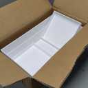 NBTORCH Large Buffet Risers Set of 4, 16"x8"x5" Display Stands, White Acrylic Food Risers for Party, Dessert Table, and Catering, Nesting and Stackable Display Risers