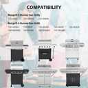 Stainless Cooking Grate,Heat Shield and Burner Kit for Nexgrill Replacement Parts 4-Burner 720-0830H 720-0830H,720-0888N,720-0888,720-0864,720-0896B,for Uniflame,Kenmore,Nexgrill 4&5-Burner Gas Grills