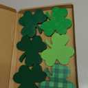 6Pcs St. Patrick's Day Shamrocks Decorations, Wooden Table Signs Tiered Tray Decor Irish Green Clover Centerpiece for Saint Patty's Party Home Kitchen Office 