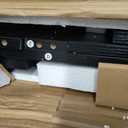 Wooden Headboard with Storage, USB Ports RGB Wall Mount (Black, Queen)
