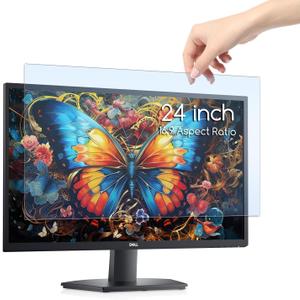 KEANBOLL Anti Blue Light Screen Protector Panel for 24 Inches Computer Monitor Blue Light Blocking Filter Anti Glare Shield for Desktop Computer - (Removable,No Need to Stick) (24 Inch-16:9 Aspect ratio)