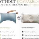 Curved Crescent Cooling Side Sleeper Pillow Cases - Rayon Derived from Bamboo Pillowcase Cover Queen Size 1 Piece, 20 * 30 inches Aqua Blue
