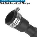 Universal Dishwasher Drain Hose - 10 Ft Discharge Hose - Corrugated and Flexible Dishwasher Hose Drain Replacement with Clamp