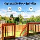 Deck Balusters 32-1/4 Inches, 50 Pack Metal Wave Arc Balusters for Deck Railing, Deck Spindles Heavy Duty Iron Balusters with Screws- Iron Spindles for Outdoor Stair Deck Porch Staircase Railing