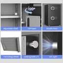 5.0 Cu Ft Fireproof Waterproof Safe Box, Anti-Theft Home Security Safe with Digital Keypad, Mute Function, LED Light & Dual AlarmLarge Lock Box for Home Office Cash Jewelry Documents