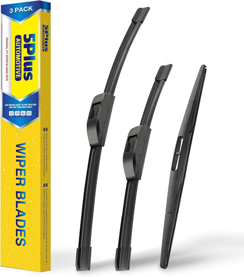 5 PLUS Windshield Wipers Replacement For 2009-2020 Honda Fit Windshield Wipers, Original Equipment Automotive Replacement Windshield Wiper Blades 28"+14"+14"(3 Wipers)
