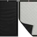 Soundproof Curtain 70" x 40" Heavy Duty Sound Blocking & Sound Dampening Curtain with Grommets & Hooks, Multi-Layer Acoustic Curtain for Noise Reduction & Light Blocking, Black, Single Panel