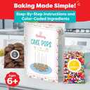 Baketivity DIY Cake Pop Baking Kit for Kids - Premeasured Ingredients, Decorating Supplies