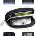 Clip and Go Strap for Phone with Wallet Crossbody, Phone Lanyard Detachable Zippered Pouch, RFID ID Window & Card Slots (Black)