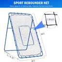 Volleyball Baseball Rebounder Net, Softball Rebounder Pitchback Net Quick Adjustments, Quick Adjustments Lacrosse Bounce Back Practice Equipment, Ideal for Outdoor Indoor and Backyard Training (6FTx4FT)