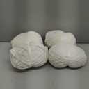 Knyteruna #6 Super Bulky Blanket Yarn for Crocheting - 4 Skeins(Each 10.5oz/300g, 220yds/201m), Chunky Chenille Thick Plush Big Soft Yarn for Crocheting Knitting Blankets, Cream