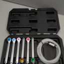BILITOOLS Brake Bleeder Wrench Set, 7 8 9 10 11 12 MM Brake Bleeding Wrench Set with Non-Return Check Valve