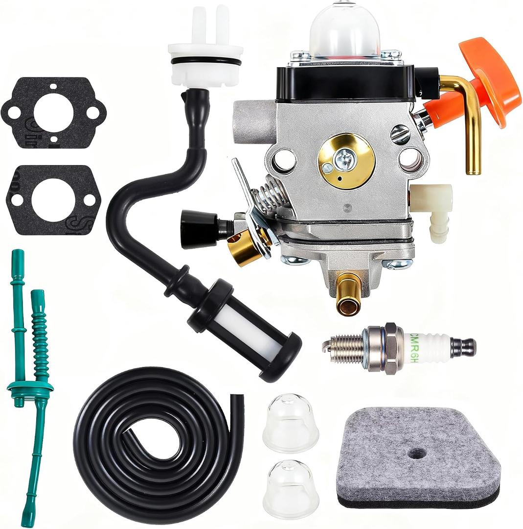 FS90R Carburetor for STIHL FS90R FS90 FS110R FS110 FS100RX FS100 KM90R KM110R HT101 HT100 HL100 HL100K FC90 FS110RX HT 101 FS 90 90R 110R Carb Trimmer Parts C1Q-S174 C1Q-S110 Tune Up Kit