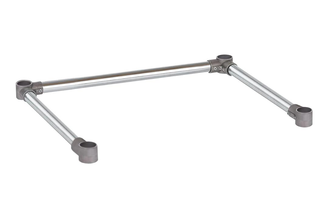 DuraSteel Open Base Work Table Bracing - 24 x 30 Inch Table Stabilizing Leg Cross Braces - Fits Commercial Food Prep Stainless Steel or Maple Wood Worktable