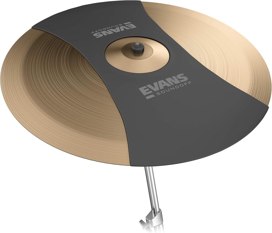 Evans Soundoff Drum Mute Pads - Great to Silence Acoustic Kits - Fits 22" Ride Cymbals