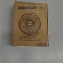 BESKAR USB Clip on Fan, Portable Small Fan with Cord Powered, 3 Speeds Strong Airflow, with Sturdy Clamp, Quiet Personal Desk Fan (Black)