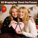 2 x 24 Pcs Black Velvet Bows for Christmas Tree Decor, Elegant Velvet Pre-Tied Ribbon Bows Door Garland Vintage Ornaments for Christmas, Wreaths, Gifts and Home Decoration (5x7 Inch, 3/8'' Wide)