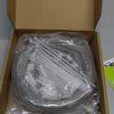 Globe String Light Suspension Kit, Outdoor Light Guide Wire, Vinyl Coated Stainless Steel Steel CableInclude 150ft Transparent PVC and 304 Stainless Steel Wire Cable, Turnbuckle and Hooks (Original Rope)