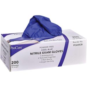 ProCure [200 Count] Disposable Nitrile Gloves - Latex Free, Powder Free Medical Exam Gloves (Blue (X Small))