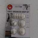 GLUIT Adhesive Desktop Cable Organizer Versatile Cord Holders Wire Clips and Cable Holder Cord Organizer for Desk Table Accessories Office Spaces New White 5 Pack