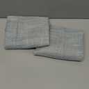 LAMIT Window Linen Curtains 24 Inch Length, Semi Sheer Light Filtering Window Panels Back Tab and Rod Pocket Drapes for Kitchen/Small Windows, Greyish Blue, 25 x 24 Inch, 2 Panels