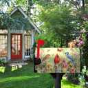 Spring Summer Birds Mailbox Covers Magnetic Standard Size 21x18 Inch Colorful Flowers Bird Mailbox Cover Seasonal Spring Decorations Post Letter Box Wrap for Outdoor Garden