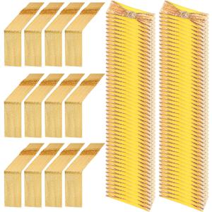 Newwiee 108 Pcs Gold Sequin Chair Sashes and Table Runners, 96 Sequin Chair Bows, 12 Glitter Table Runners for Birthday Party Wedding Banquet Holiday Decorations