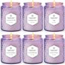 Candles for Home Scented, 6 Pack Aromatherapy Candles Gifts Sets for Women Birthday,33 oz Soy Wax 240 Hour Long Lasting Jar Candles for Christmas Thanksgiving Day (Purple)
